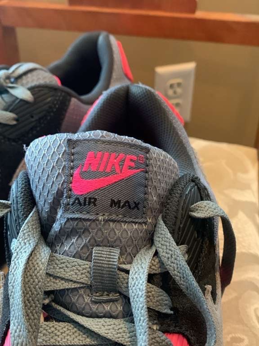 Nike Men's Gray & Pink Air Max Style Athletic Sneakers - Picture 2 of 3